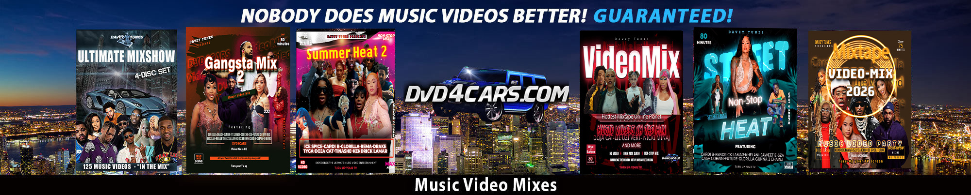 Music Video Mixes on DVD and HD MP4 Download - DVD4CARS
