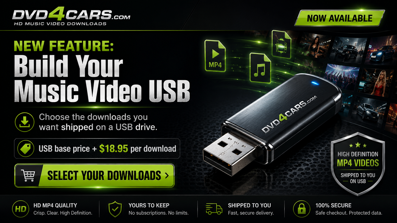 New Feature - Build Your Music Video USB
